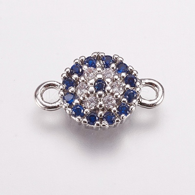 Brass Micro Pave Cubic Zirconia Links ZIRC-E143-47P-1