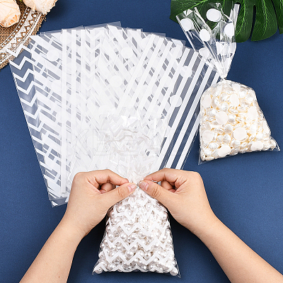 100Pcs 4 Styles Rectangle Plastic Candy Bags ABAG-WH20013-19C-1