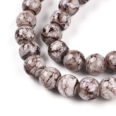 Baking Paint Glass Beads Strands DGLA-N003-8mm-A05-1