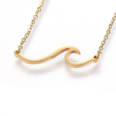 Ion Plating(IP) 304 Stainless Steel Pendant Necklaces LS-NJEW-H491-17G-1