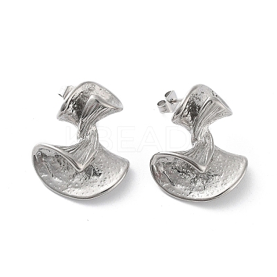 Non-Tarnish 304 Stainless Steel Stud Earrings for Women EJEW-D095-01P-1