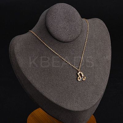 925 Sterling Silver Colorful Cubic Zirconia Constellation Pendant Cable Chain Necklaces for Women STER-R009-01G-09-1