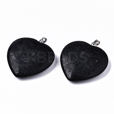Synthetic Black Stone Pendants G-S364-071-1