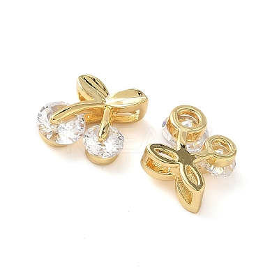 Brass Micro Pave Cubic Zirconia Pendants KK-D502-15G-1