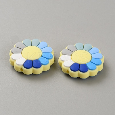 Flower Food Grade Eco-Friendly Silicone Focal Beads LS-SIL-CJC0009-04-1