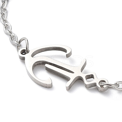 Tarnish Resistant 201 Stainless Steel Link Bracelets with Cable Chains BJEW-P297-01P-B-1