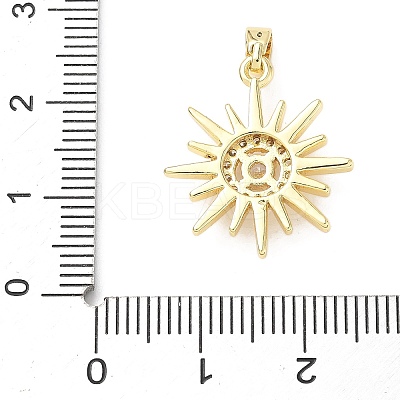 Brass Micro Pave Cubic Zirconia Pendants KK-D357-29G-1