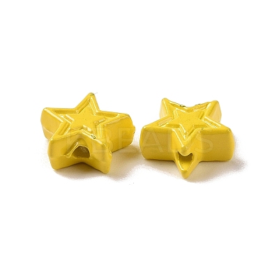 Spray Painted Alloy Beads PALLOY-K001-02H-1