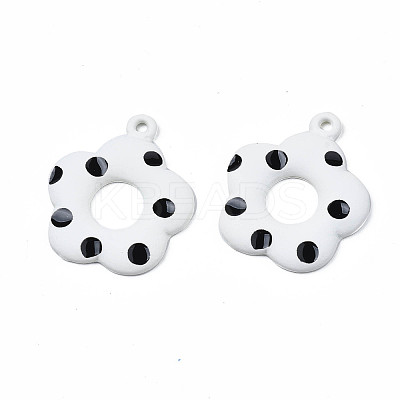 Spray Painted Alloy Pendants PALLOY-S142-002A-NR-1