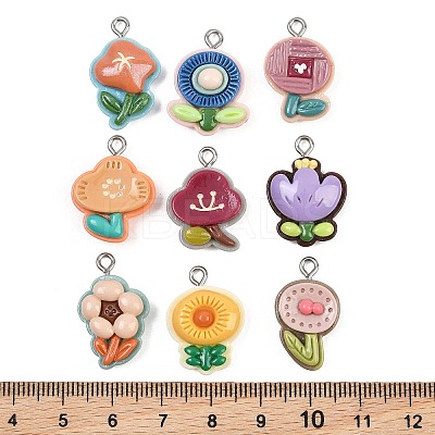Opaque Resin Pendants RE-CBA5D24-05-1