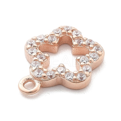 925 Sterling Silver Micro Pave Clear Cubic Zirconia Charms STER-A034-02B-RG-1