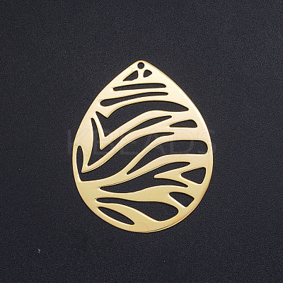 201 Stainless Steel Filigree Pendants STAS-S105-JN412-1