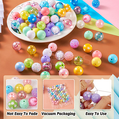 82Pcs 32 Style Mixed Style Acrylic Beads MACR-TA0001-23-1
