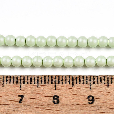 Baking Paint Pearlized Glass Pearl Bead Strands HY-N002-3mm-B02-1
