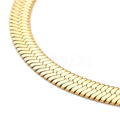 Ion Plating(IP) 304 Stainless Steel Herringbone Chain Necklace for Men Women NJEW-E076-04D-G-1