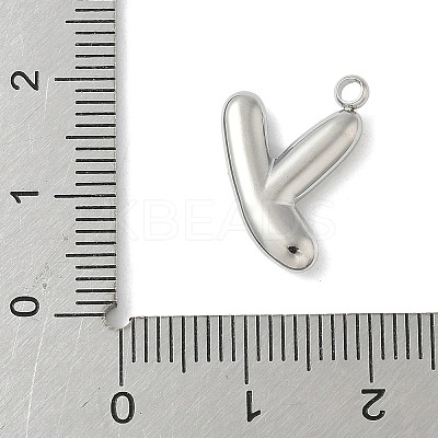 304 Stainless Steel Initial Pendants STAS-S186-12Y-P-1