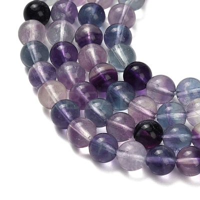Natural Fluorite Beads Strands G-L634-B04-6mm-1