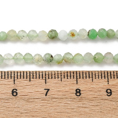 Natural Chrysoprase Beads Strands G-RM2025-A39-3mm-1