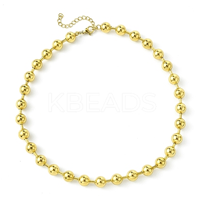 Ion Plating(IP) 304 Stainless Steel Bead Necklaces for Men Women NJEW-C053-05B-G-1