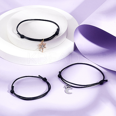 80Pcs Waxed Polyester Cord Bracelet Bracelet Makings AJEW-UN00015-1