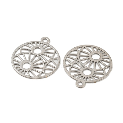 Brass Etched Metal Embellishments Connecotr Charms KKC-D001-11P-1