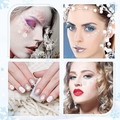 Women's PET Plastic Self Adhesive Face Glitter Stickers for Makeup DIY-OC0009-95B-1