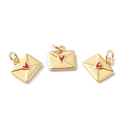 Rack Plating Brass Charms with Jump Ring KK-F852-23G-1