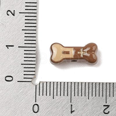 Spray Painted Alloy Beads ENAM-D067-03F-RS-1