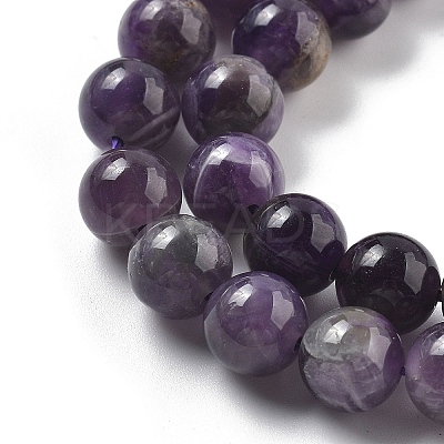 Natural Amethyst Beads Strands G-M445-8MM-01G-1