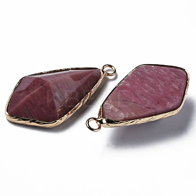 Natural Rhodonite Charms G-Q998-029A-1