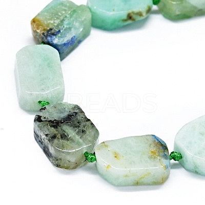 Natural Chrysocolla and Lapis Lazuli Beads Strands G-F725-09-1