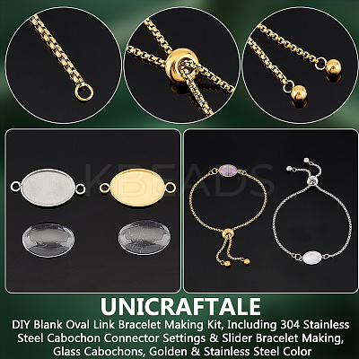 DIY Blank Oval Link Bracelet Making Kit DIY-UN0005-28-1