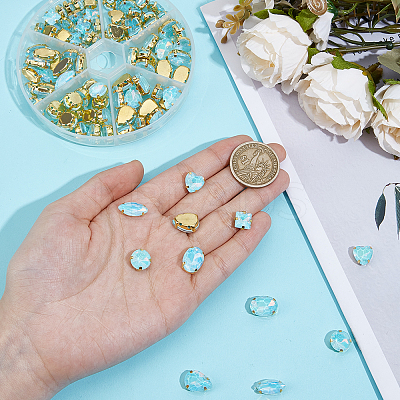 106pcs 6 Style Sew On Rhinestone FIND-OC0004-09F-1