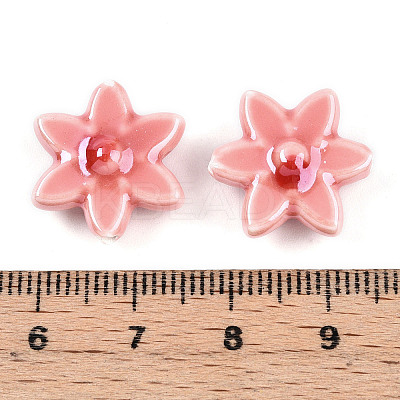 Glazed Porcelain Beads Strands PORC-N008-10H-1