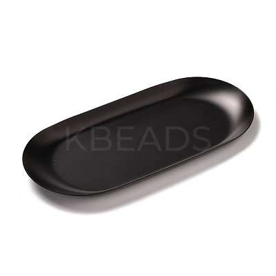 Oval 430 Stainless Steel Jewelry Display Plate STAS-P289-03EB-1