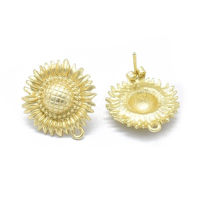 Alloy Stud Earring Findings PALLOY-F255-07MLG-1