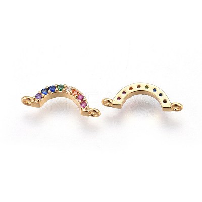 Brass Cubic Zirconia Links ZIRC-E162-13G-1
