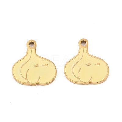 Vegetables 304 Stainless Steel Enamel Charms STAS-C137-02J-G-1