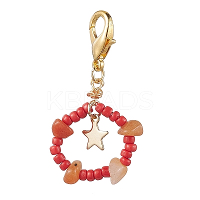 Glass Pendant Decorations HJEW-MZ00050-1