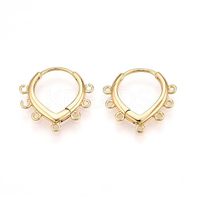 Brass Hoop Earring Finding KK-N261-66G-1