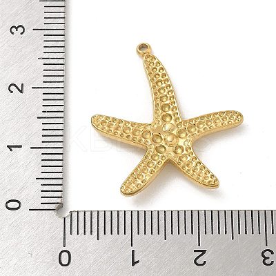 304 Stainless Steel Rhinestone Starfish STAS-I322-34G-02-1