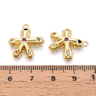 Brass Micro Pave Cubic Zirconia Pendants KK-N265-24G-1