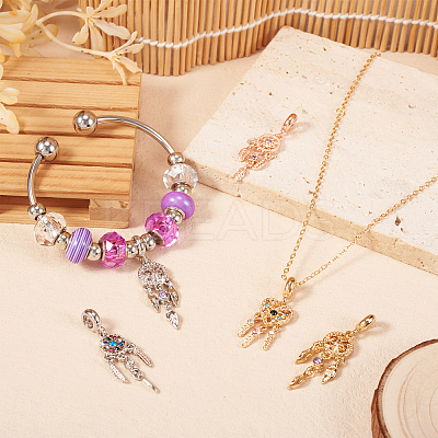 24Pcs 12 Styles Rack Plating Alloy European Dangle Charms MPDL-TA0001-04-1