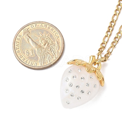 3Pcs Acrylic Rhinestone Pendant Necklaces NJEW-JN05442-01-1