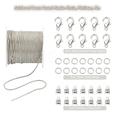 DIY Chains Bracelet Necklace Making Kit DIY-YW0005-83P-1