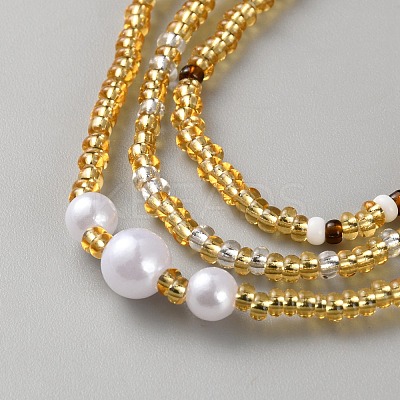 3Pcs 3 Styles Jewelry Waist Beads AJEW-WH20007-73-1