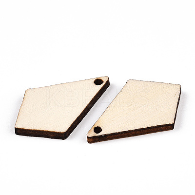 Unfinished Natural Poplar Wood Pendants WOOD-S045-112-1-1
