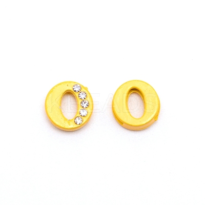 Rhinestone Slide Letter Charms RB-TAC0002-01O-1
