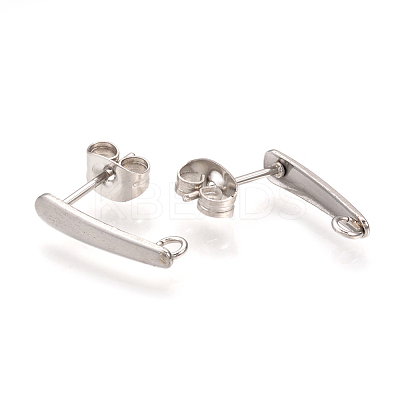 Non-Tarnish 304 Stainless Steel Stud Earring Findings X-STAS-Q223-04-1