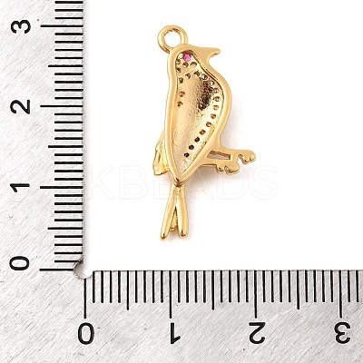 Brass Micro Pave Cubic Zirconia Pendants KK-C117-08G-1